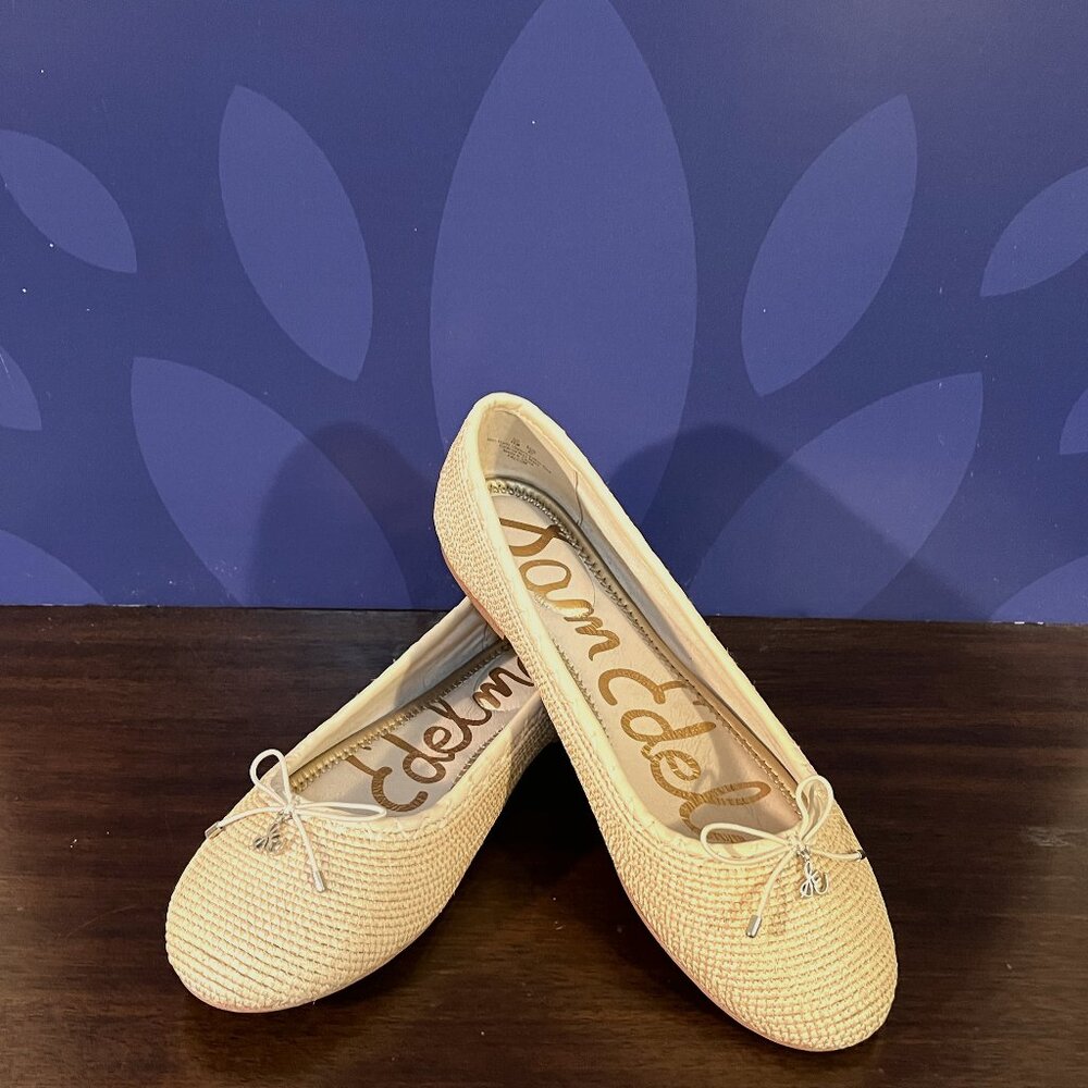 Sam Edelman Falcon Ballet Slipper Natural Beige Nude Size 10M